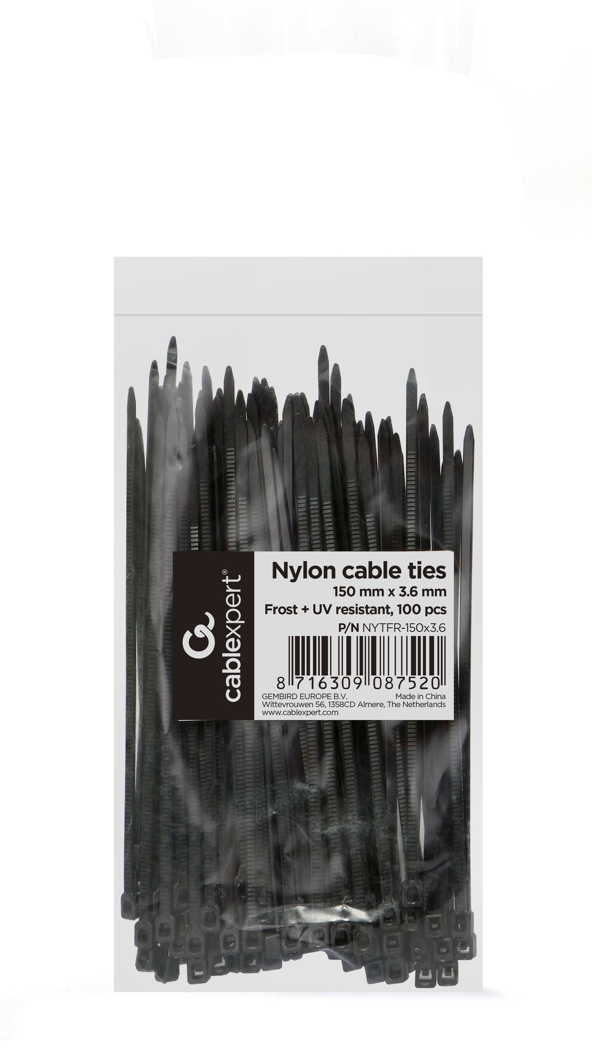 Gembird Bridas Nylon 150mm X 3,6mm 100 Pcs