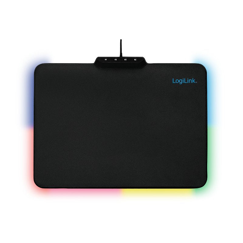 Alfombrilla De Ratón Gaming Logilink Rgb Iluminación Con Usb-A Conexión Silicona 36x26cm Negro