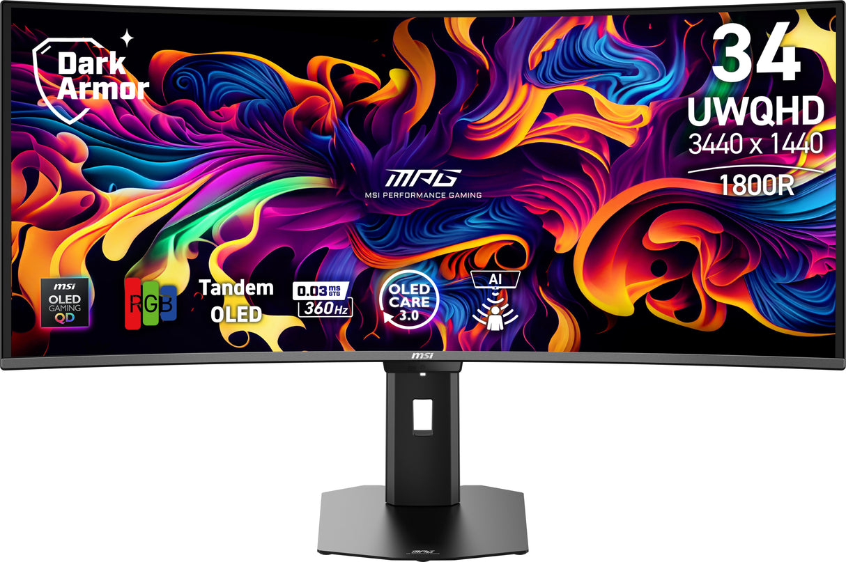 Msi Mpg 341cqrde Qd-Oled X36 Gaming Monitor - 360hz, 0,03ms Gtg