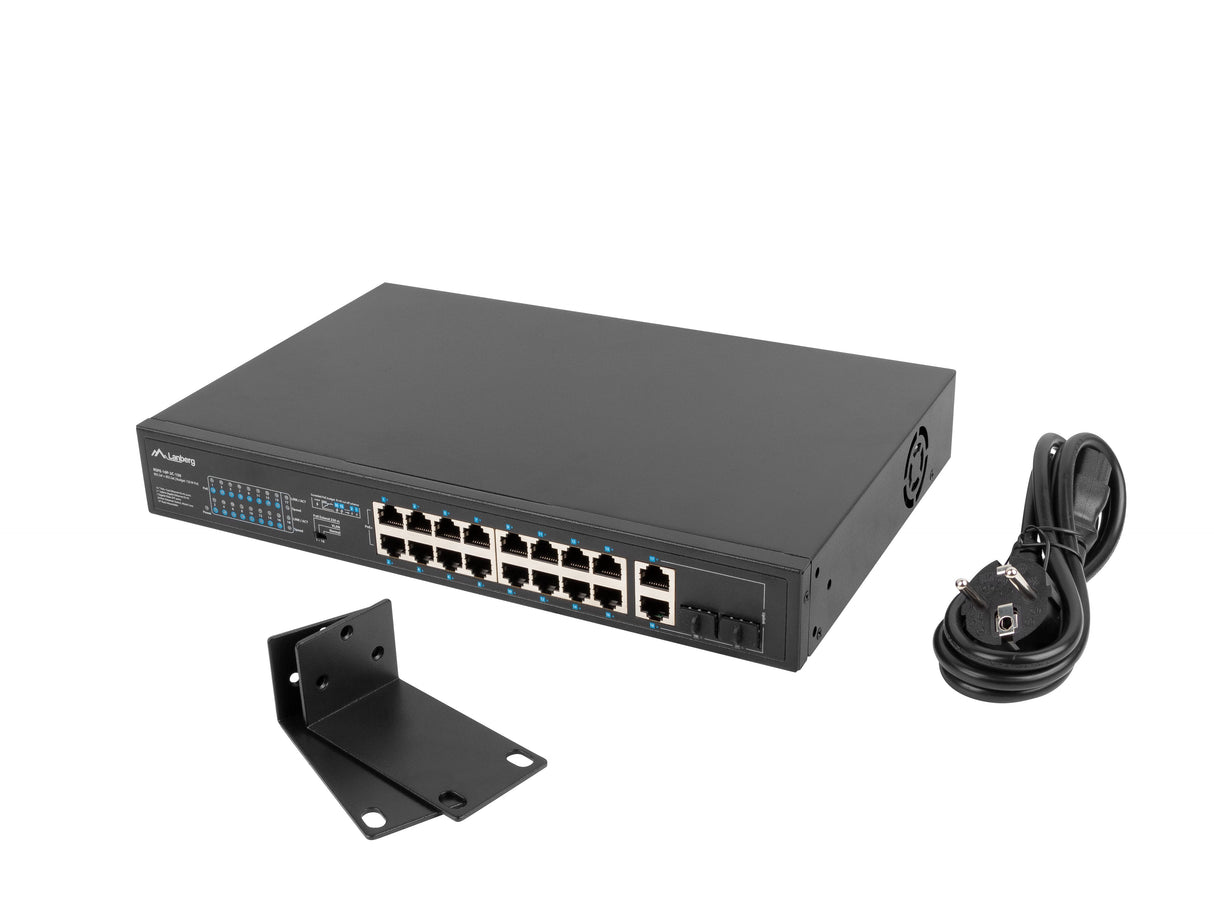 EAN 5901969429299 - Lanberg RSFE-16P-2C-150 switch No administrado Gigabit Ethernet (10/100/1000) Energía sobre Ethernet (PoE imagen 2