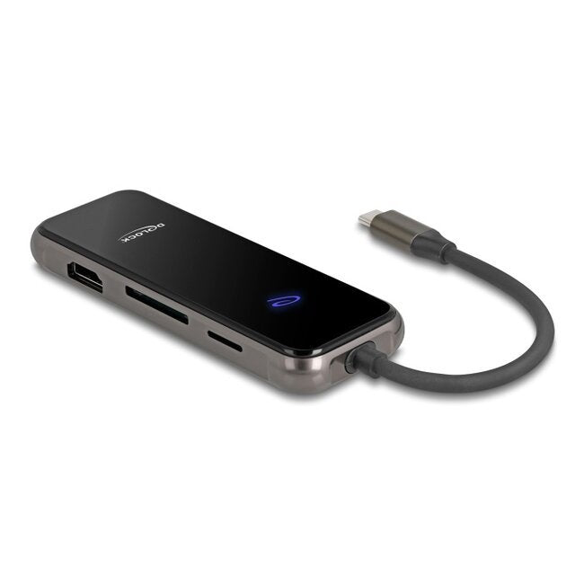 Usb Type-C Estación De Acoplamiento 4k - Hdmi Usb Hub Sd - Micro Sd Slot Pd 3.0 85 W Oberfläche De Templado Cristal
