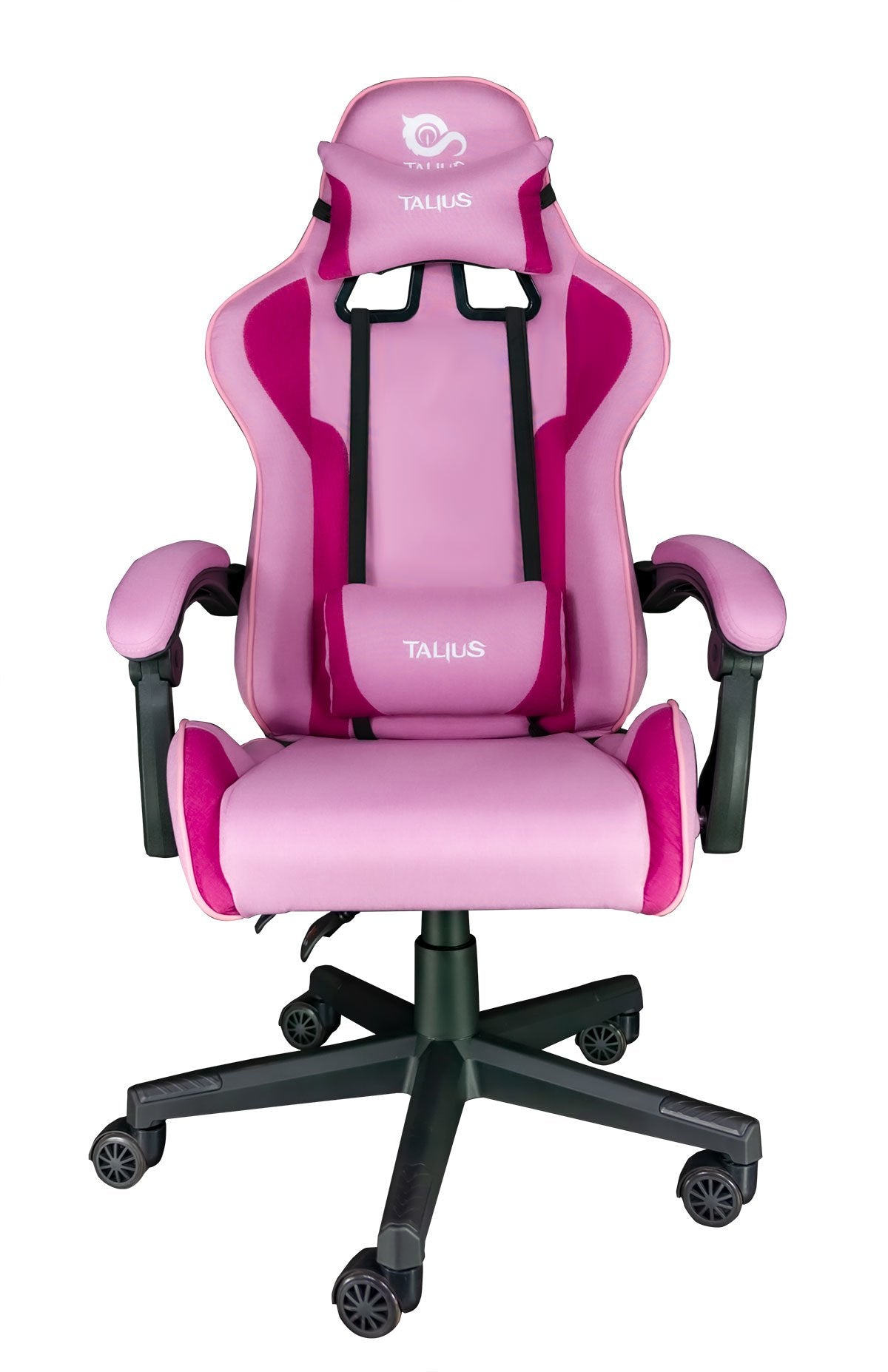 Talius Silla Hornet Gaming Negra/Rosa, Butterfly, Base Nylon, Ruedas Nylon