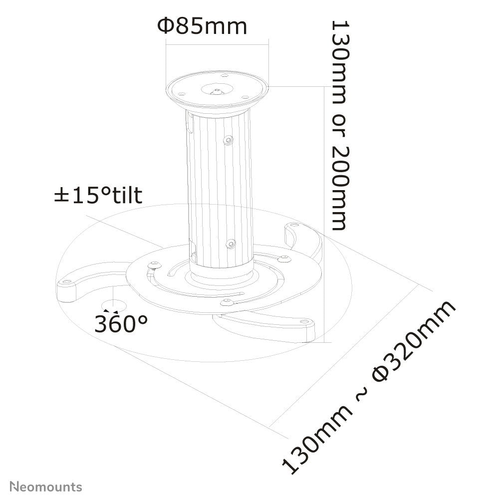 EAN 5711045249228 - Neomounts BEAMER-C80 montaje para projector Plata imagen 10