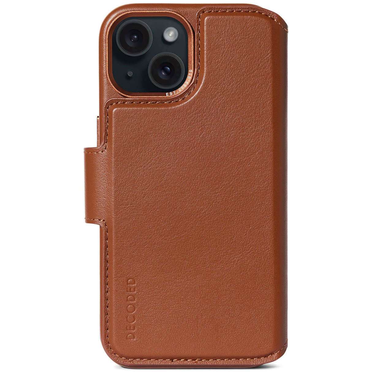 Decoded Leather Detachable Wallet For Iphone 15 Plus Tan
