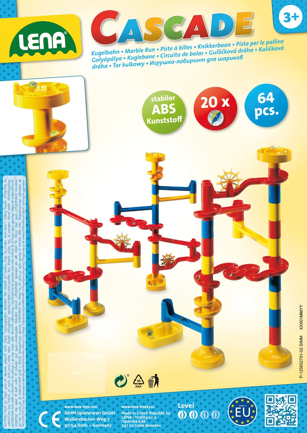 EAN 4006942652792 - Lena Cascade Knikkerbaan KIGA juguete de habilidad motora imagen 1