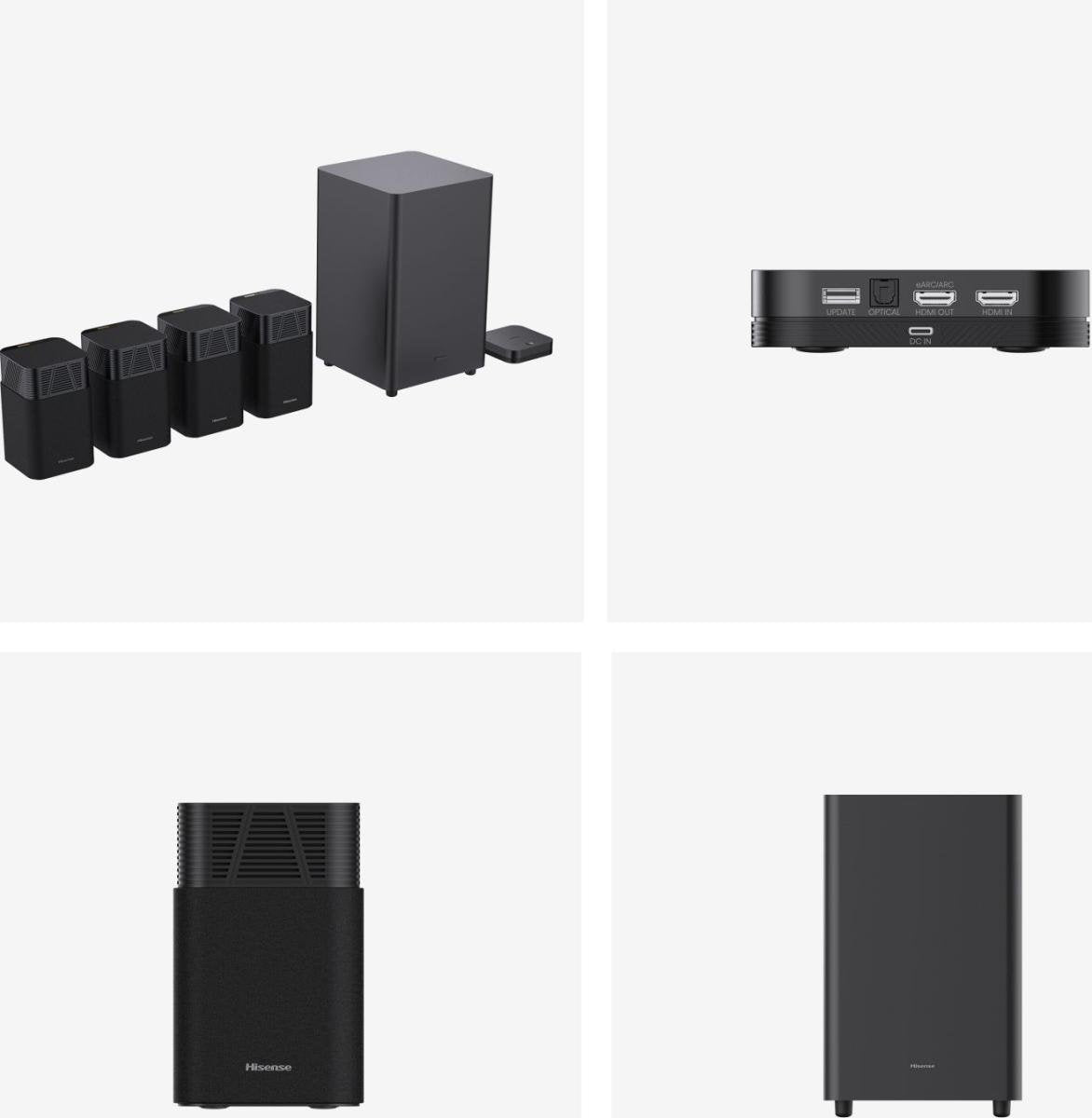 Barra De Sonido Hisense Ht Saturn 4.12. Dolby Atmos Subwoofer Inalámbrico 480 W Negro