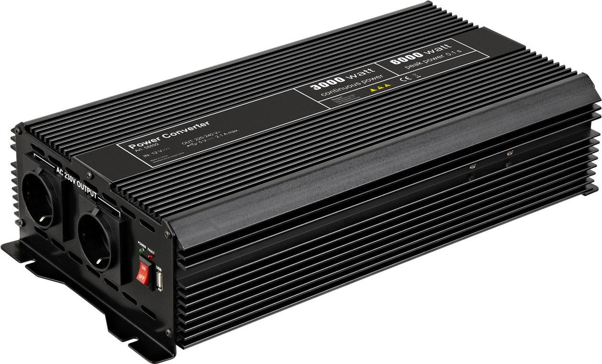 Goobay 58892 Adaptador E Inversor De Corriente Universal 3000 W Negro