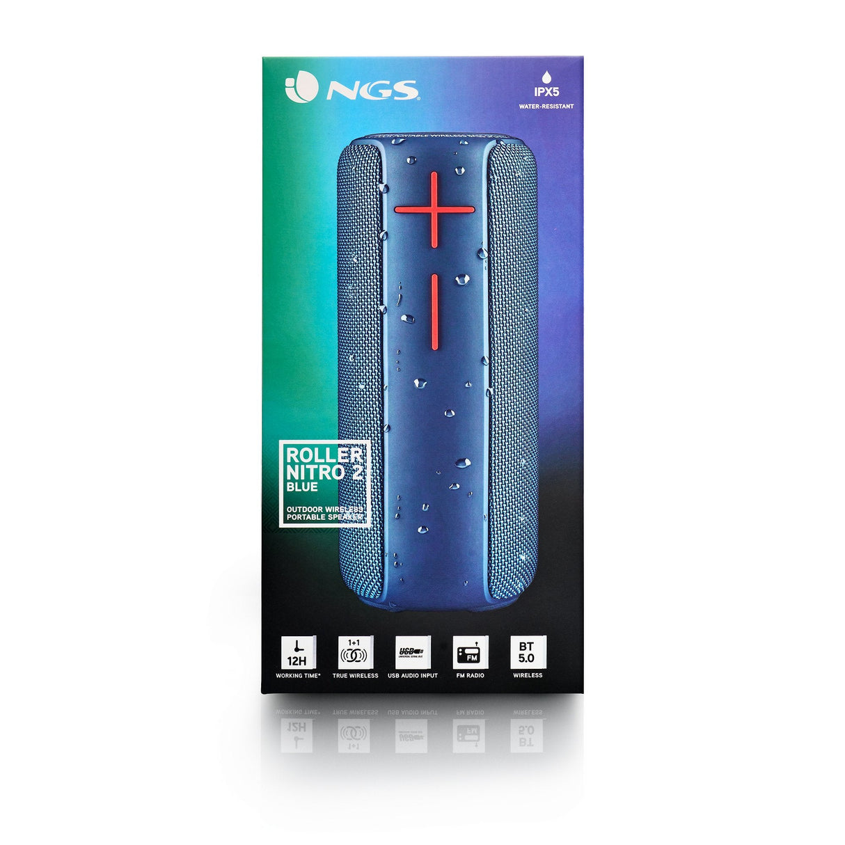 Altavoz Con Bluetooth Ngs Roller Nitro 2 20w 2.0 Azul