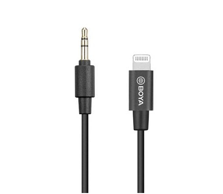 Boya By-K1 Cable De Teléfono Móvil Negro 3,5mm Lightning