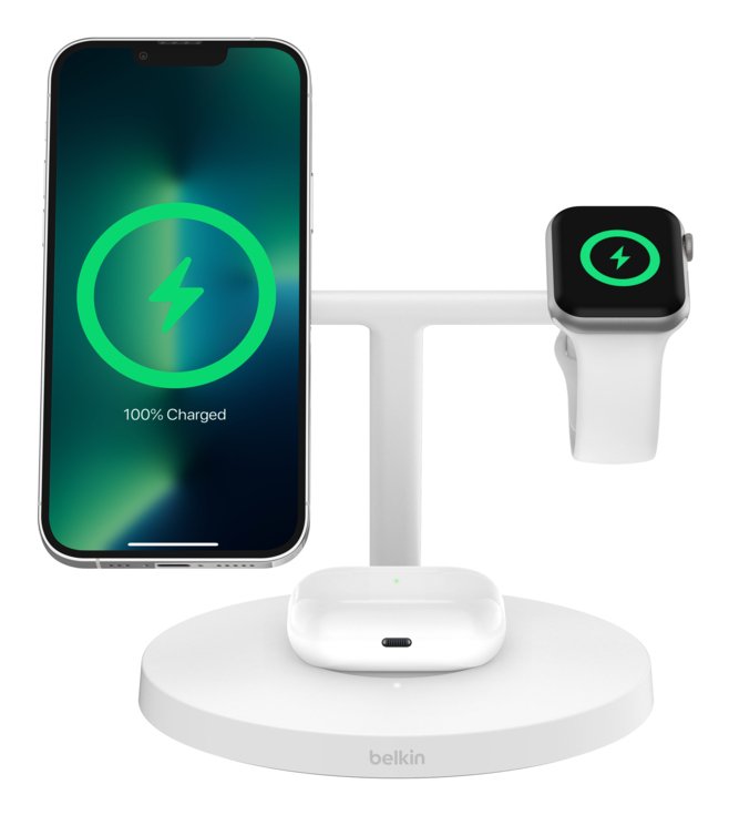 EAN 0745883900336 - Belkin BoostCharge Pro Auriculares, Smartphone, Reloj inteligente Blanco USB Cargador inalámbrico Carga r imagen 4