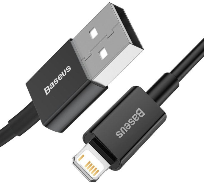 Baseus Lightning Superior Series Cable, Fast Charging, Data 2.4a, 1m Black (Calys-A01)