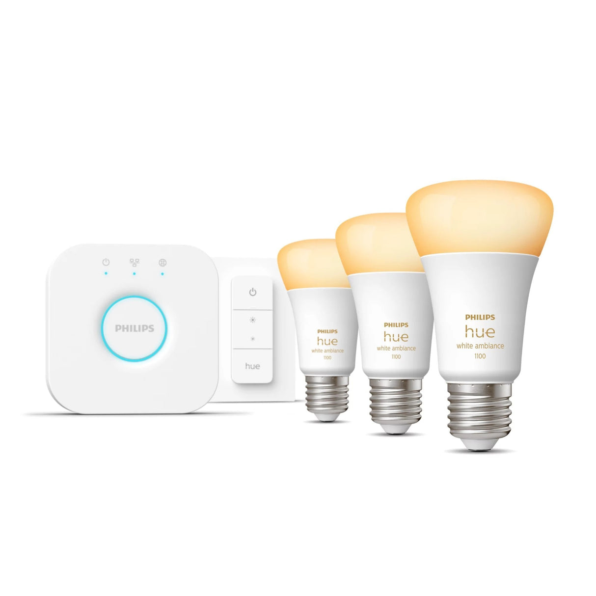 Philips Hue White Ambiance 8w 1100 E27 Starter Kit 3x800lm 75w 929002468403