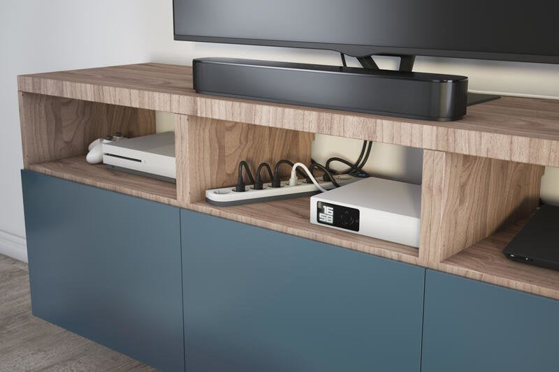 Przedluzacz Tv Ochron 4x2p+Z + 4x2p 2m Czarny