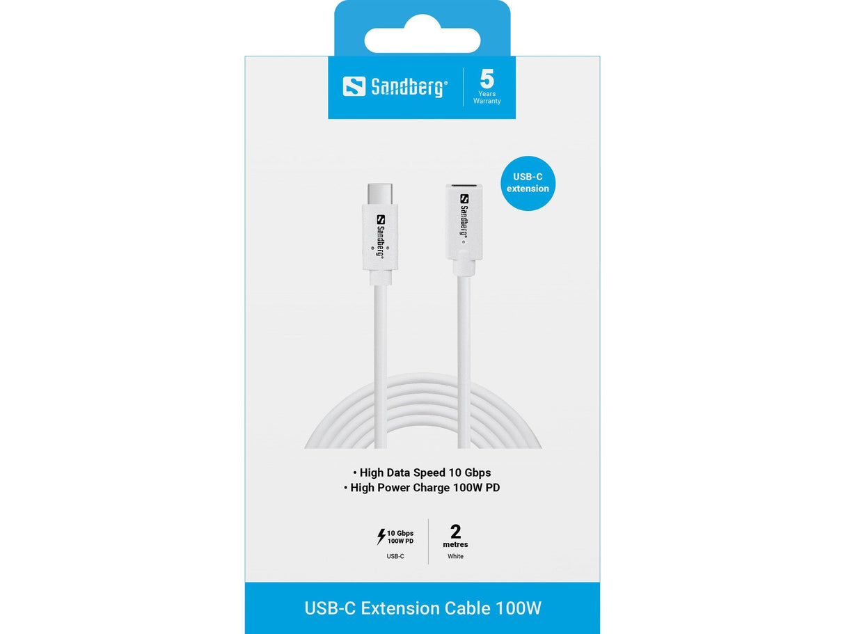 Usb-C<Gt/>C M-F Usb 3.1 100w, 2m