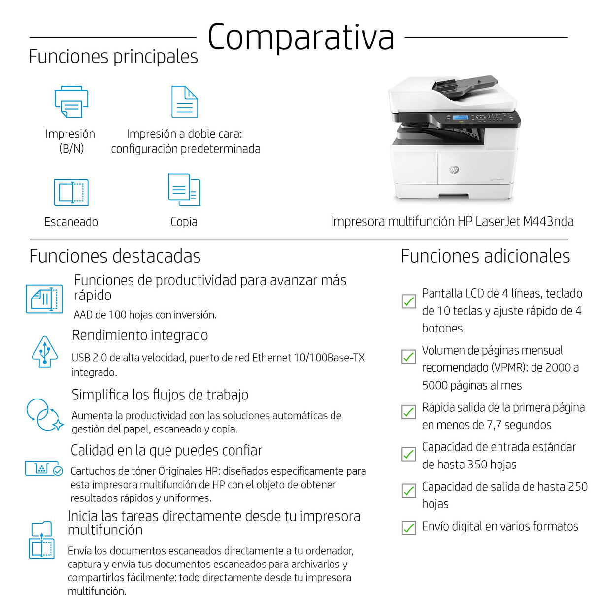 EAN 0194441017670 - HP LaserJet MFP M443nda Laser A3 1200 x 1200 DPI 24 ppm imagen 7