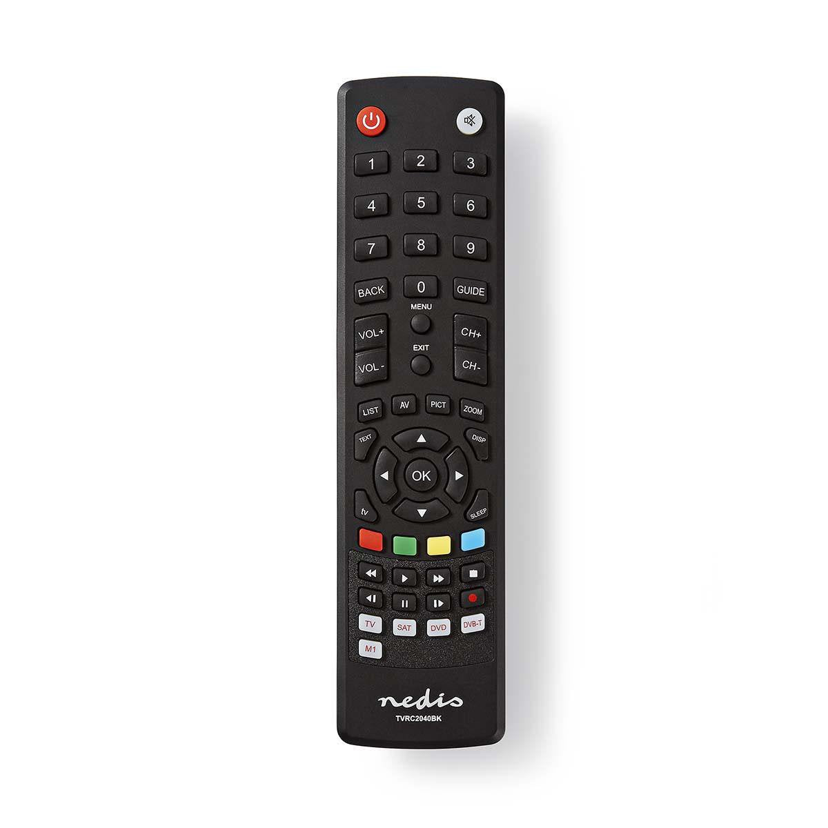 EAN 5412810270767 - Nedis TVRC2040BK mando a distancia IR inalámbrico TV Botones imagen 1