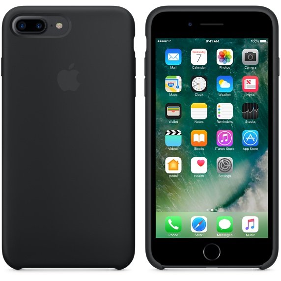 Appleâ Funda Iphone 7 Plus Silicona Negro Mmqr2zm/A