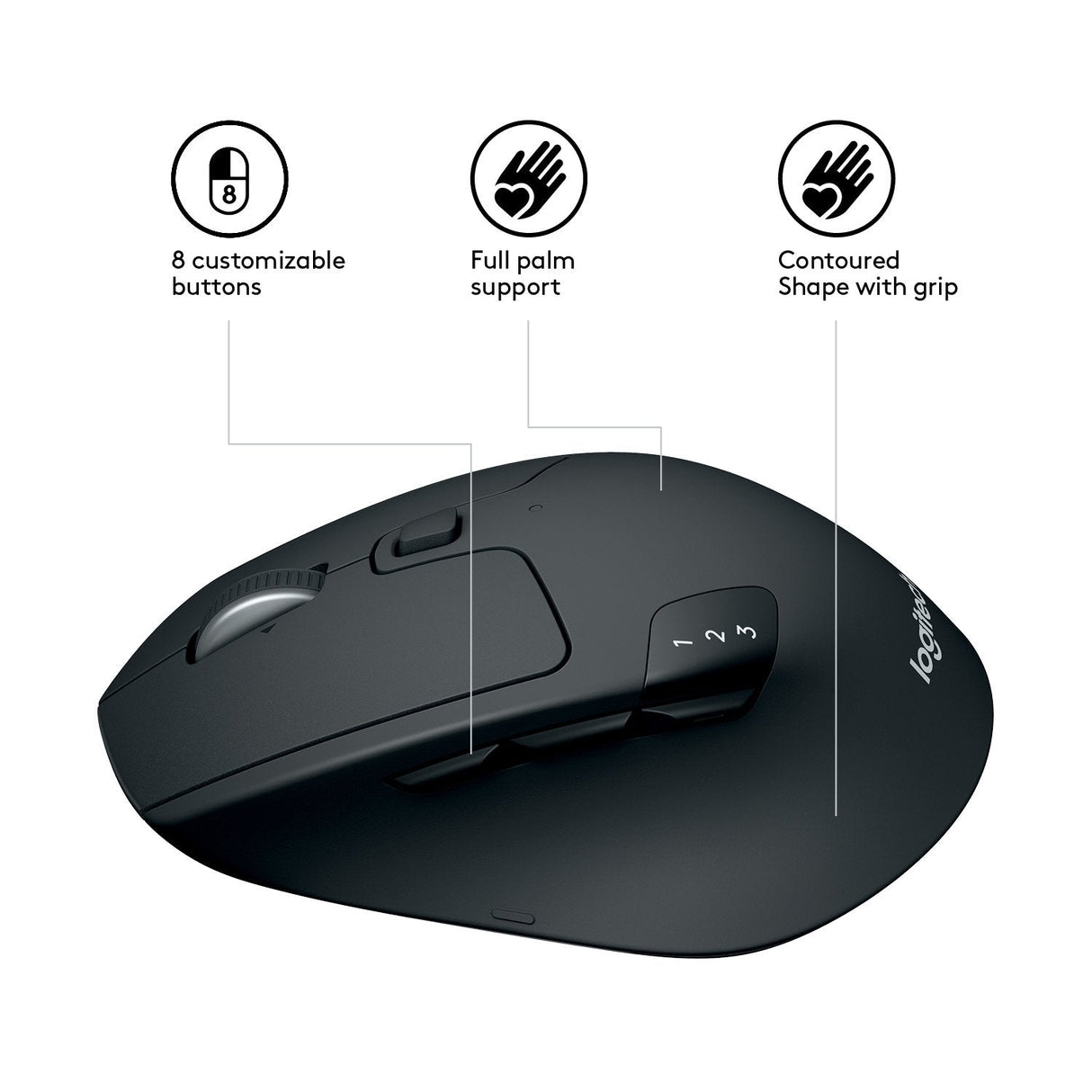 EAN 5099206065086 - Logitech 910-004791 ratón Oficina mano derecha RF Wireless + Bluetooth Óptico 1000 DPI imagen 4