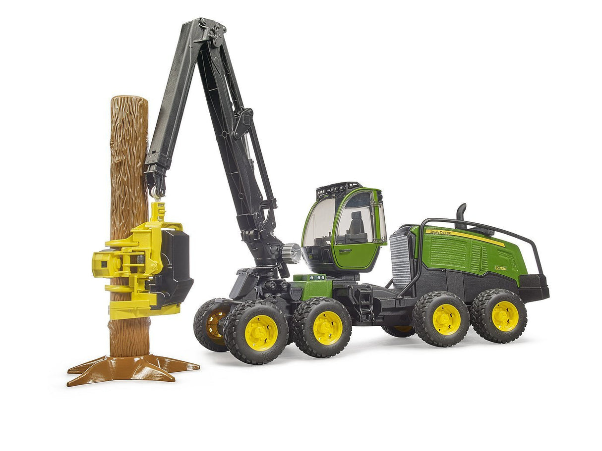 Cosechadora Brother John Deere 1270g, (Verde/Negro, Incl. Tronco De Árbol)