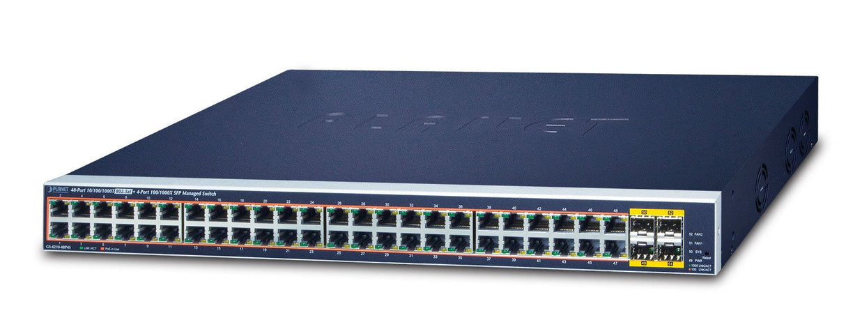 EAN 4711605281430 - PLANET GS-4210-48P4S switch Gestionado L2/L4 Gigabit Ethernet (10/100/1000) Energía sobre Ethernet (PoE) imagen 1