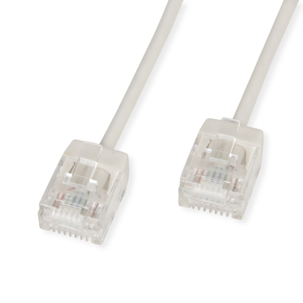 Roline Utp Datacenter Cable De Red Cat.6a (Class Ea), Lsoh, Slim, Extra Kurzer Stecker, Grau, 0,5 M
