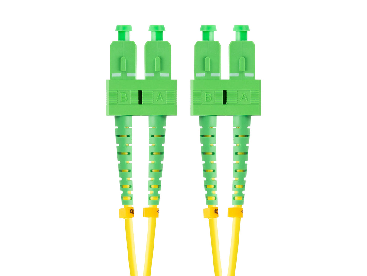 Cable Fibra Óptica 2m Lanberg Mono Sc/Apc-Sc/Apc Duplex G657a1 Lszh Amarillo