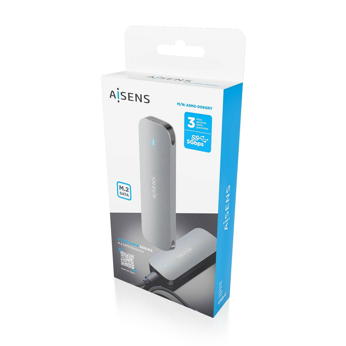 EAN 8436574709674 - AISENS ASM2-006GRY caja para disco duro externo Caja externa para unidad de estado sólido (SSD) imagen 6