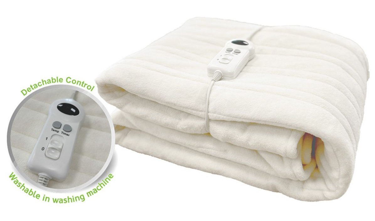 Haeger Eb-180.002a Manta Eléctrica Y Almohadilla 120 W Blanco Vellón