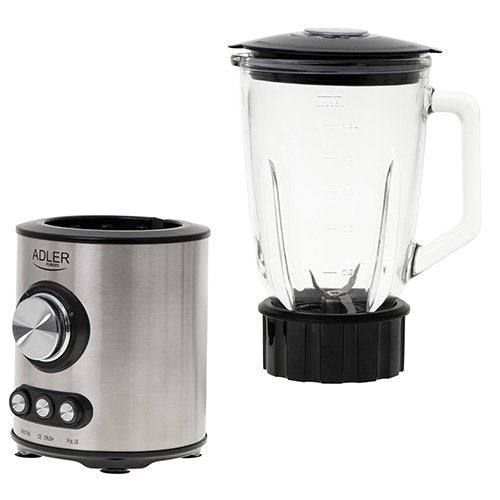 EAN 5902934835763 - Adler AD 4078 licuadora Batidora de vaso 1700 W Negro, Acero inoxidable, Transparente imagen 6