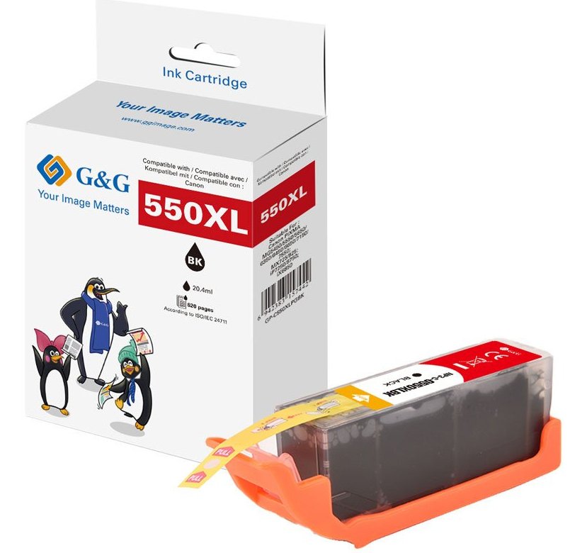 G&G Tintencartucho Canon Pgi-550pgbk Xl 6496b001 Negro