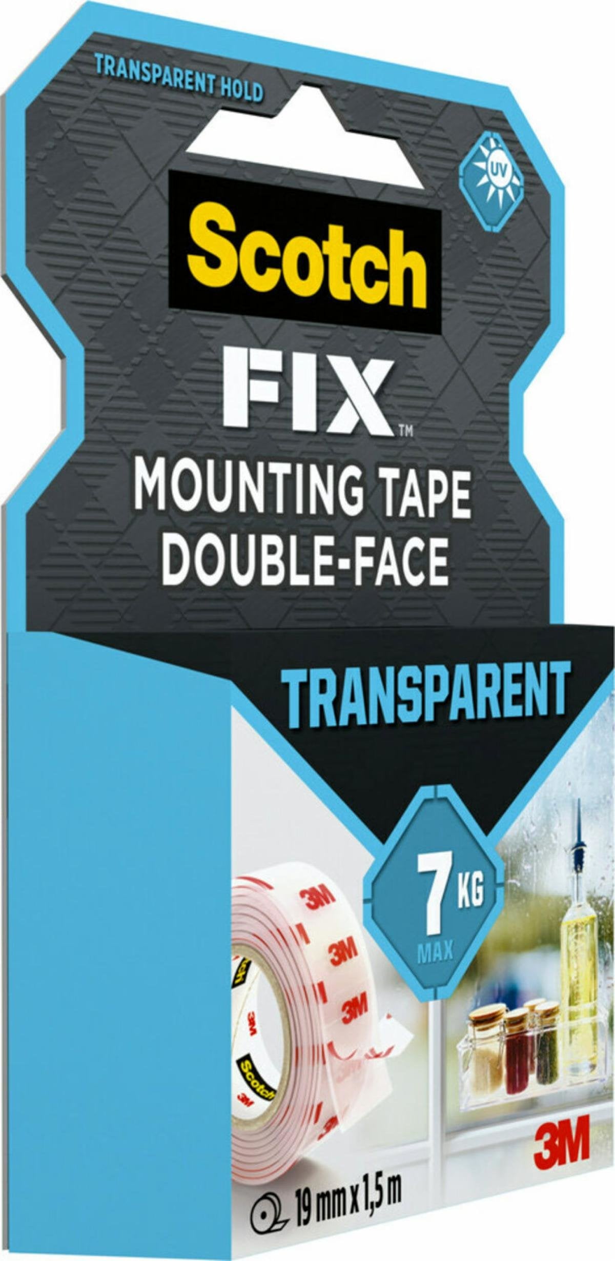 Scotch Fix Transp. Doppelseitig- Klebeband 19mmx1,5m