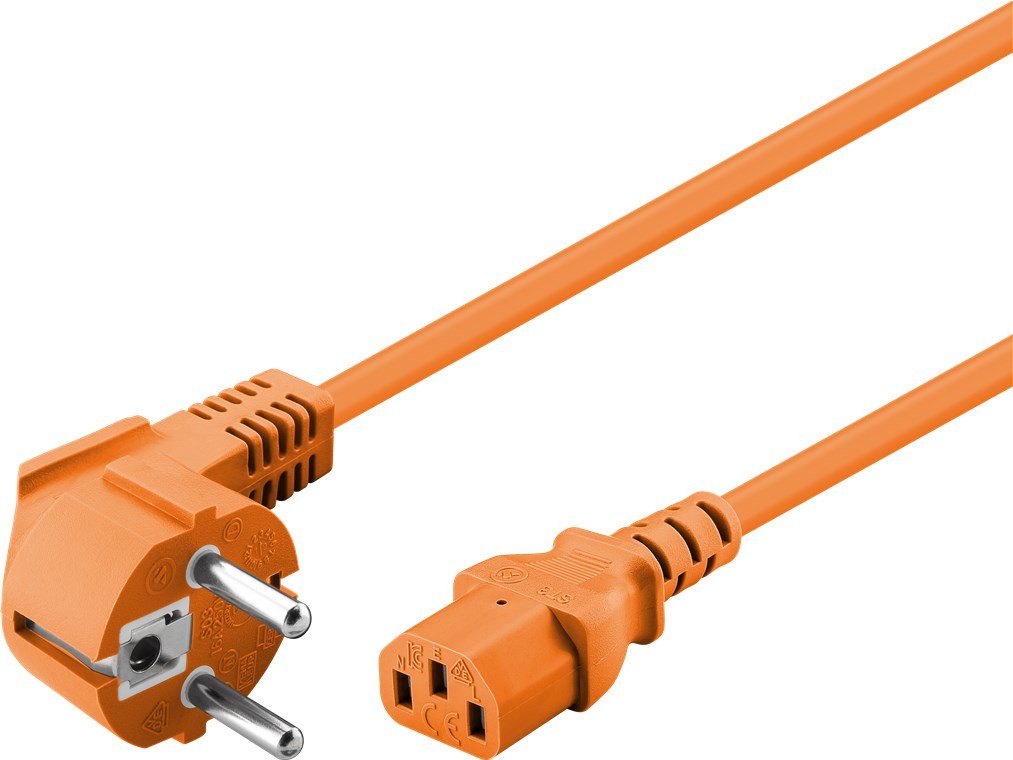 Goobay 3m Power Cable Naranja