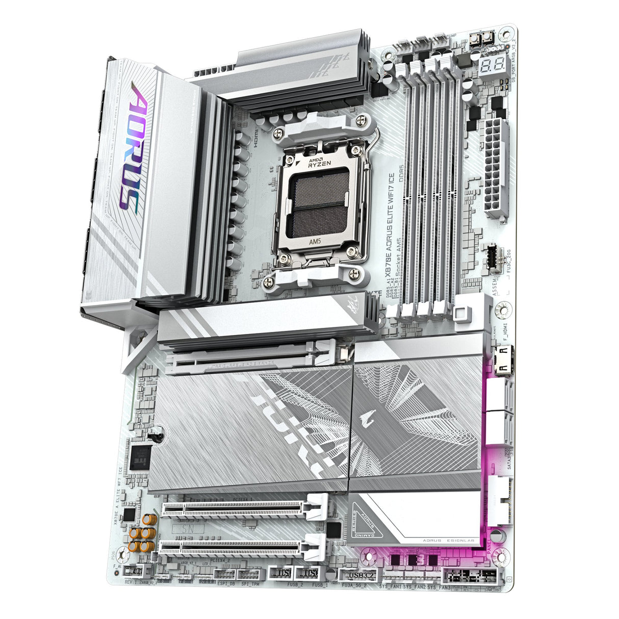 EAN 4719331871529 - GIGABYTE X870E AORUS ELITE WIFI7 ICE AMD X870E Zócalo AM5 ATX imagen 4