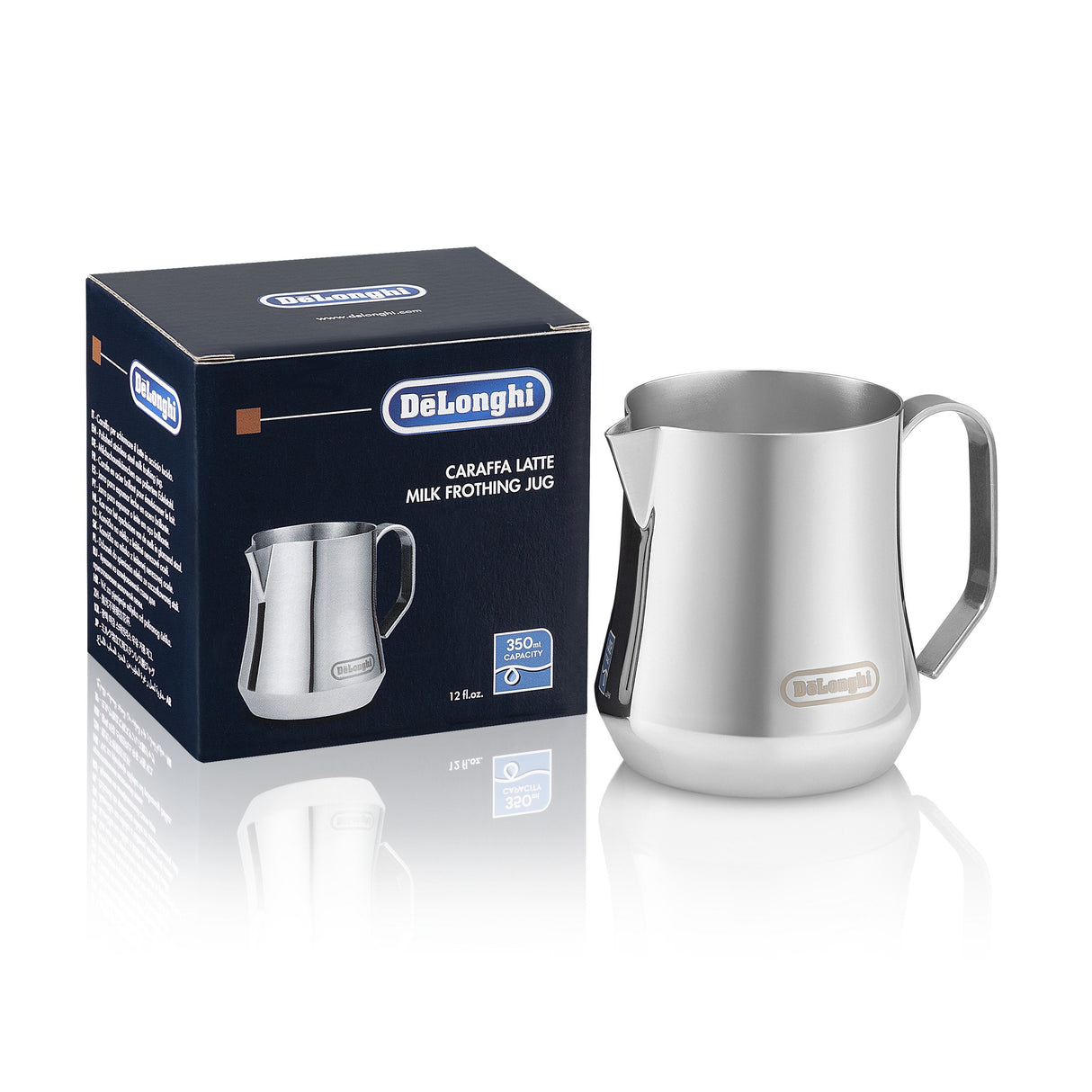 De'Longhi Jarra Espumadora De Leche Dlsc060, 350 Ml, Acero Inoxidable
