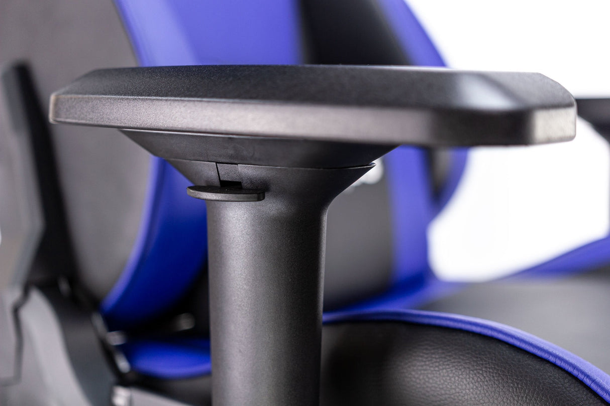 Talius Silla Caiman V2 Gaming Negra/Azul, Reposapies, 4d, Frog