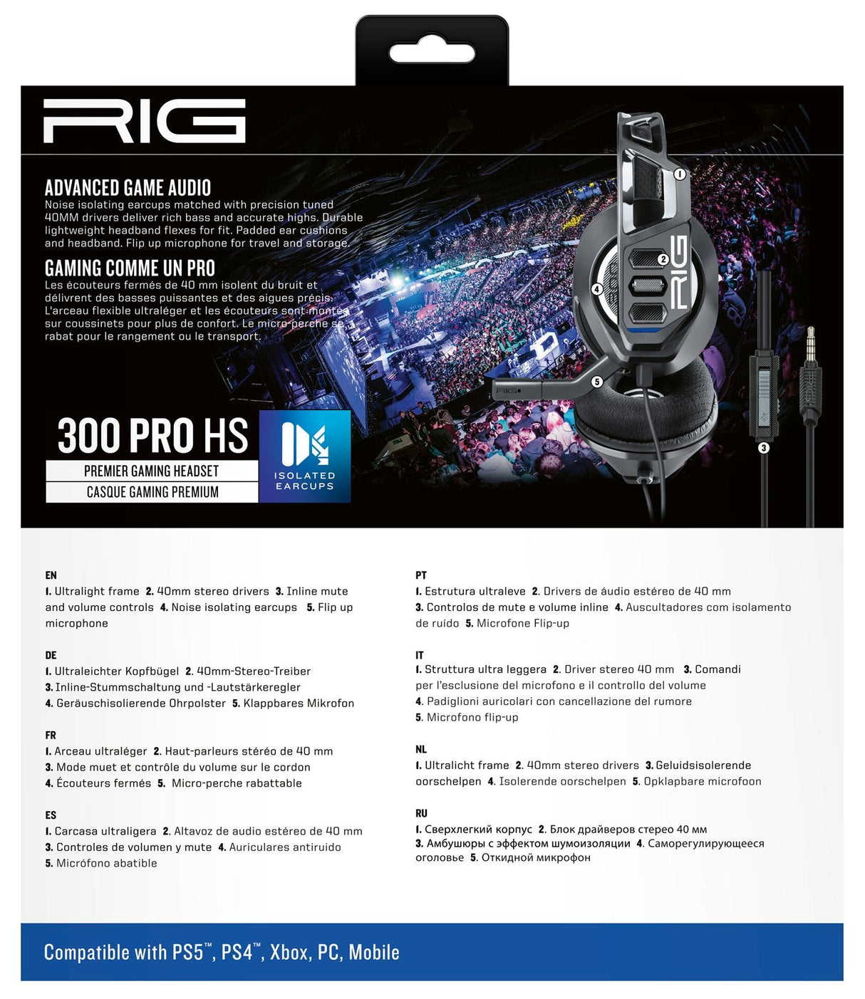 Auriculares Gaming Rig Serie 300pro Hs, Para Ps4 Ps5