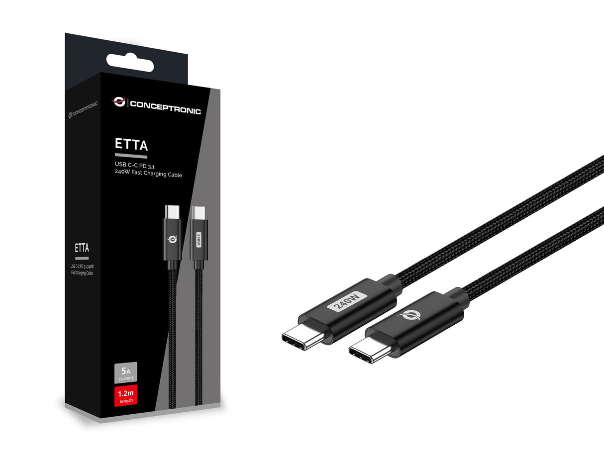 EAN 4015867237939 - Conceptronic ETTA03B20 cable USB USB 2.0 2 m USB C Negro imagen 3