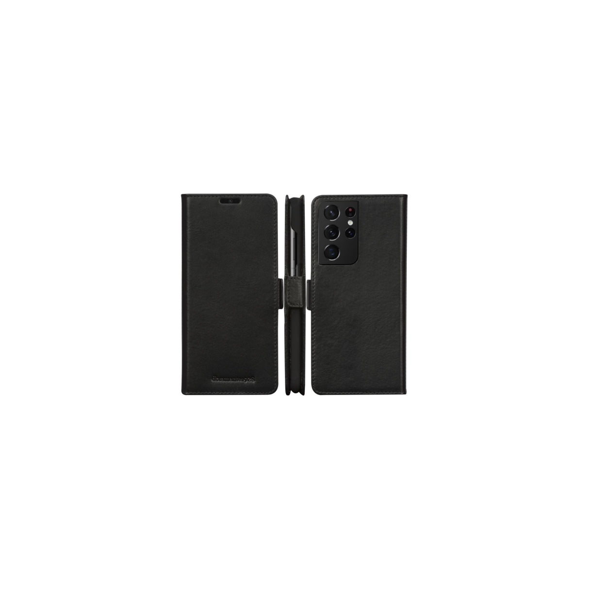 Dbramante1928 Lynge Funda Con Tapa Para Teléfono Móvil Cuero De Grano Entero Negro Para Samsung Galaxy S21 Ultra 5g