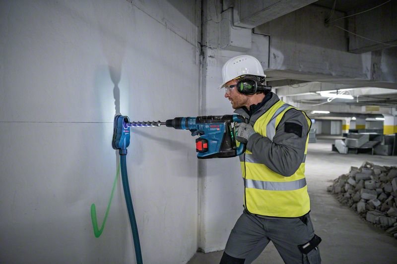 Taladro Percutor Inalámbrico Bosch Professional Biturbo Gbh 18v-40 C Professional Solo Azul/Negro, Sin Batería Ni Cargador, En Xl-Boxx