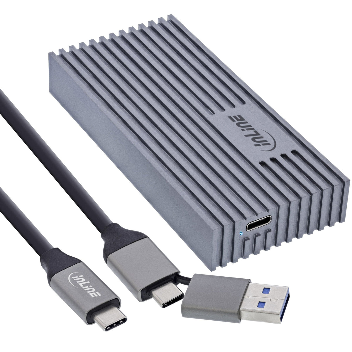 Carcasa Usb4 M.2 Ssd, Usb-C A M.2 Nvme, 40 Gb/S, Aluminio Inline