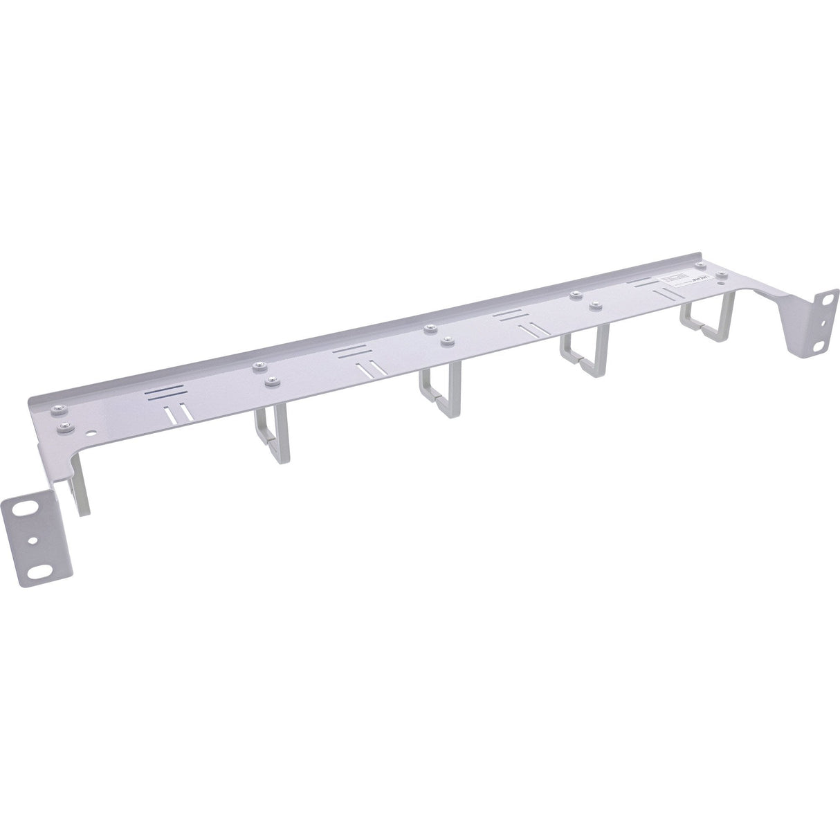 Inline® 19" Cable Management Panel, 5 Plastic Brackets Horizontal, Ral7035 Gris