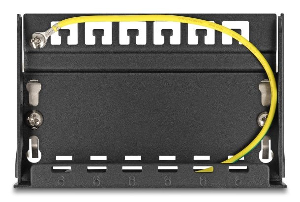 Carcasa Vacía 6 Port Para Keystone Rj-Module Negro - Zur Montaje An Mesa, Pared O Carril Din