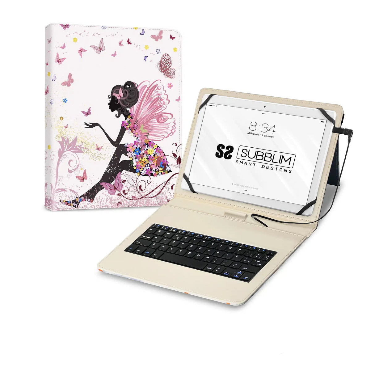 EAN 8436586742485 - SUBBLIM SUBKT1-USB052 teclado para móvil QWERTY Español MicroUSB Multicolor imagen 1
