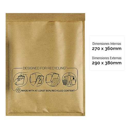 Bankers Box Pack De 50 Bolsas De Burbujas Acolchada - Medida 270x360mm - Burbujas Internas Para Amortiguacion - Ideal