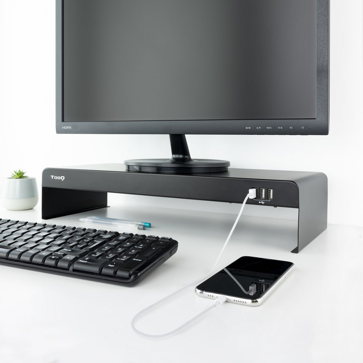 EAN 8433281010253 - TooQ TQMR0124 soporte para monitor Escritorio Negro imagen 6