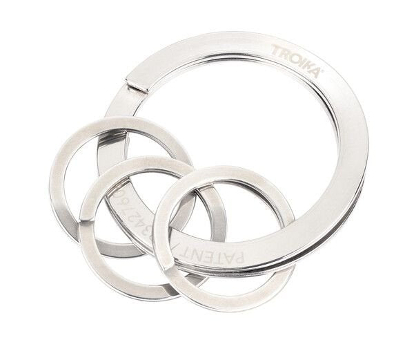 Llavero Troika Nail Guard De Anilla Plata, Acero Inoxidable