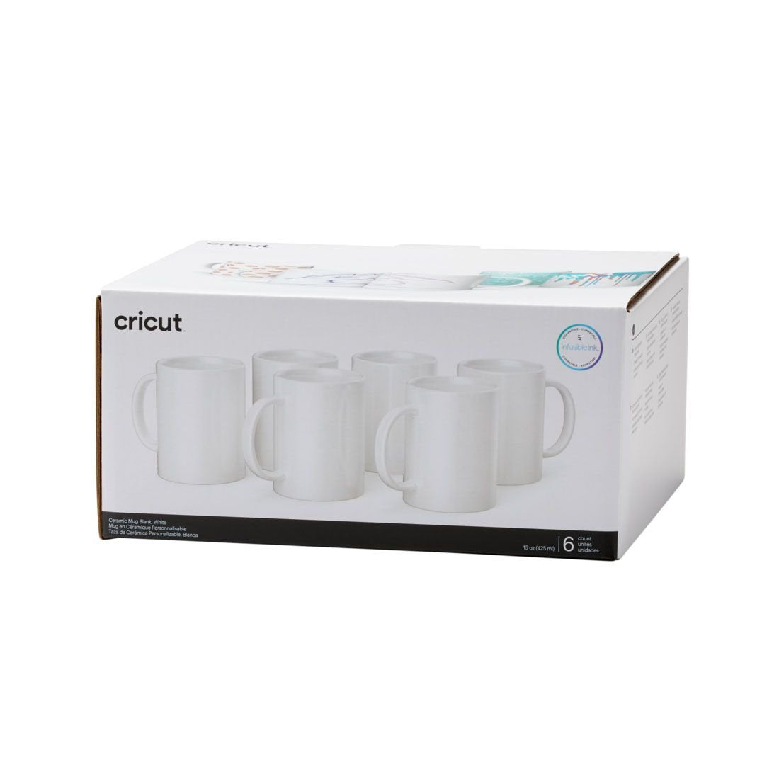 Tazas Cricut (2008944) 425 Ml 6 Tazas Blanco
