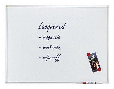 Franken Whiteboard 120x90cm Magneti. Lackierte Acero-Oberfl.,Wandbefest.