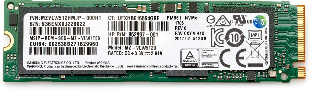 EAN 0195908687375 - HP 512GB PCIe 4x4 NVMe TLC SSD PCI Express imagen 1