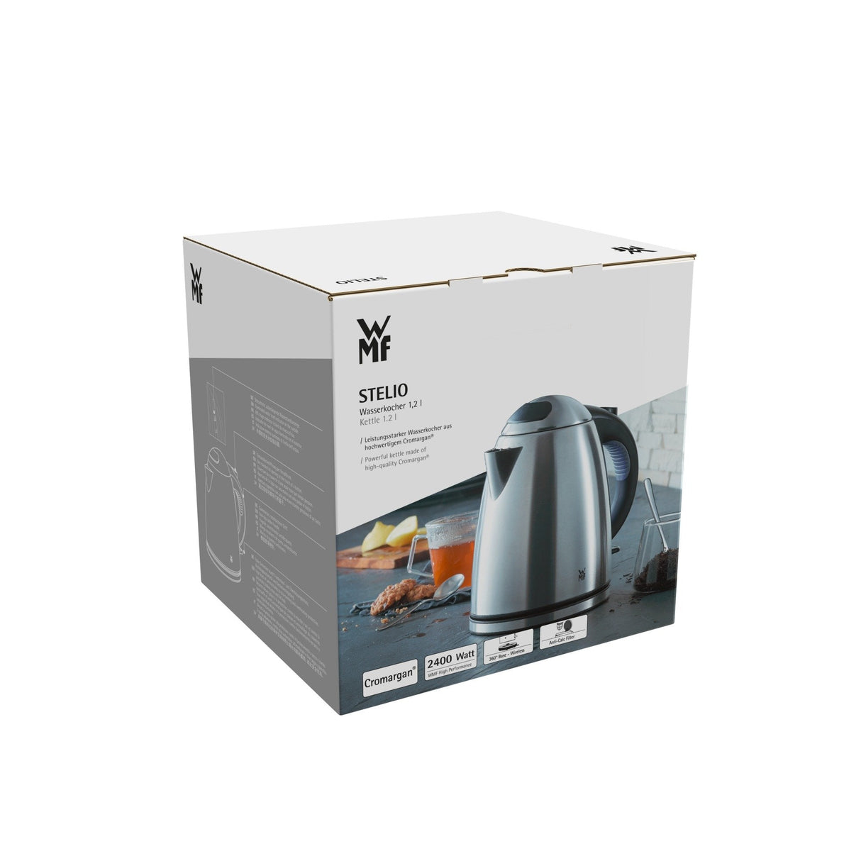 Wmf Stelio 04.1301.0012 Tetera Eléctrica 1,2 L Negro, Acero Inoxidable 2400 W